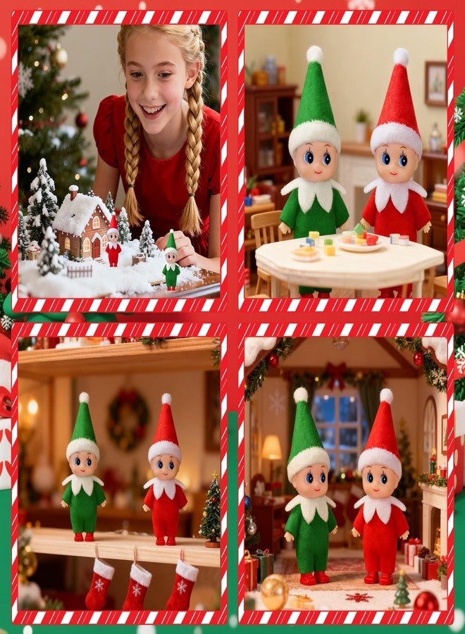 Voiiake Christmas Tiny Elf Doll Baby Miniature Elf Decoration Boy and Girl Xmas Family Kids for Christmas Decorations Doll Ornament Stocking Stuffers - Image 3